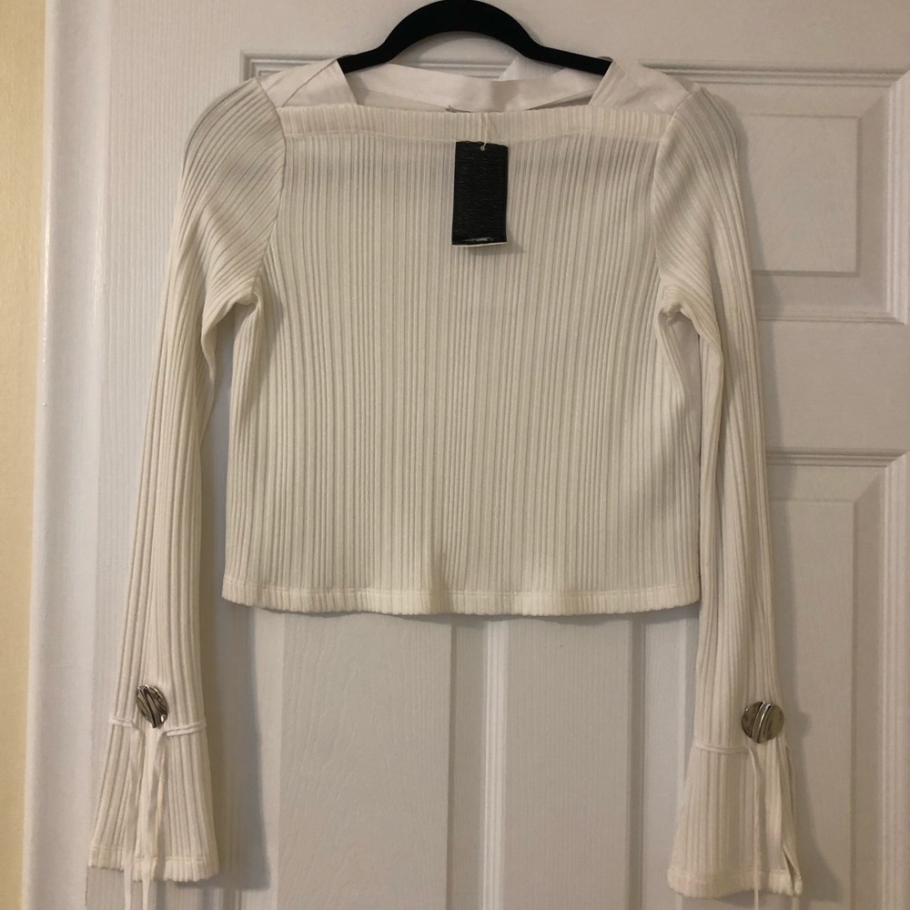 Phillip Lim cropped long sleeve top